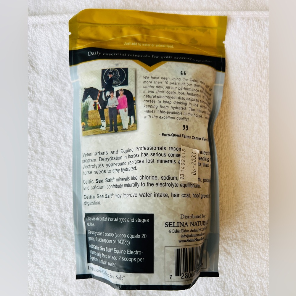 Celtic Sea Salt Selina Naturally Crumbled Horse Electrolytes, 1 lb. - Picture 5 of 6